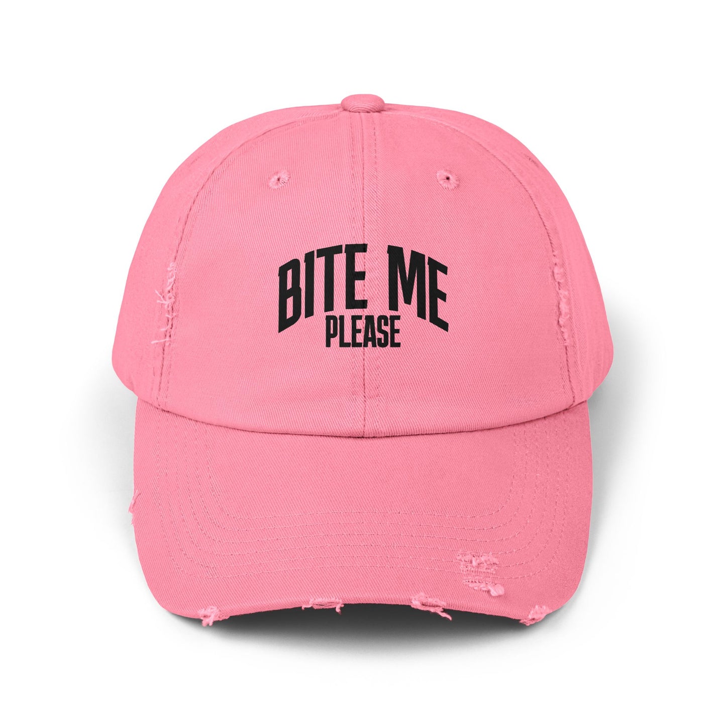Bite Me Please Distressed Cap | Hat