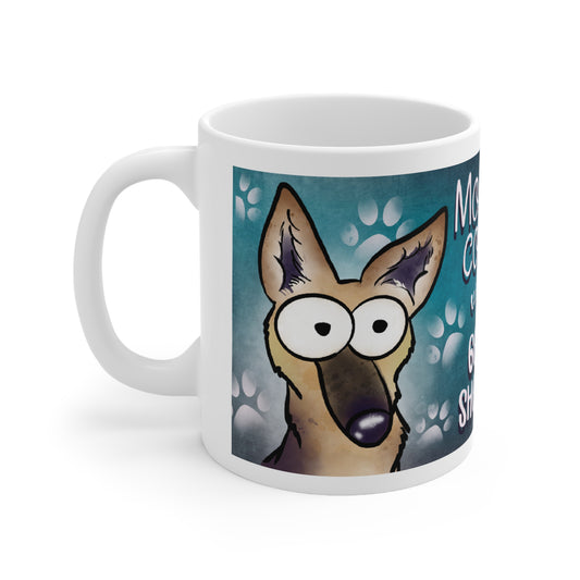 German Shepherd Coffee Mug, Dog Lover Gift, Cute Ceramic Cup for Pet Owners, Morning Coffee with My German Shepherd