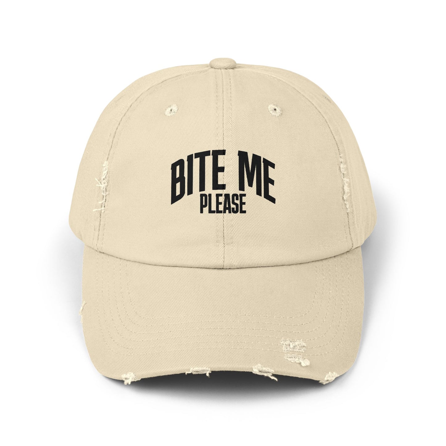 Bite Me Please Distressed Cap | Hat
