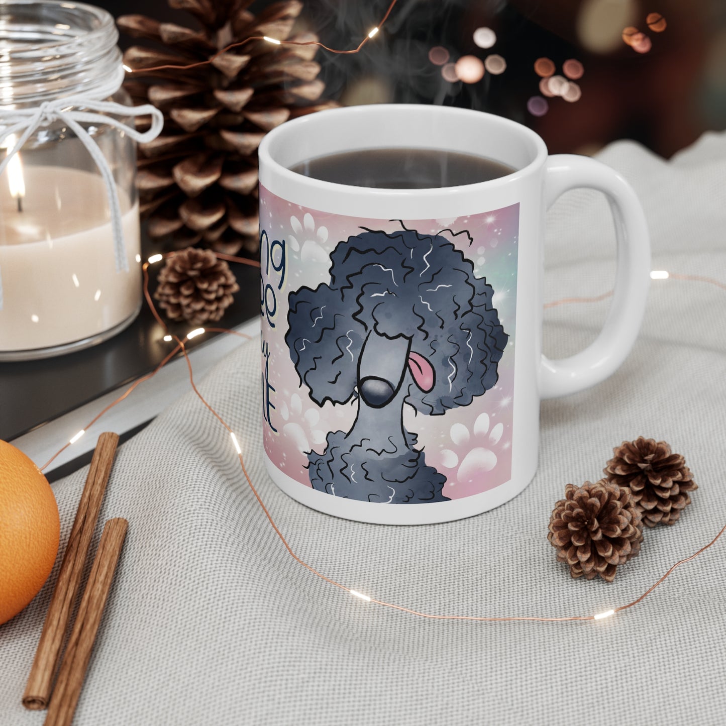Poodle Lover Coffee Mug, Cute Pet Gift, Dog Mom Coffee Cup, Morning Brew Mug, 11oz 15oz, Animal Lover Gift