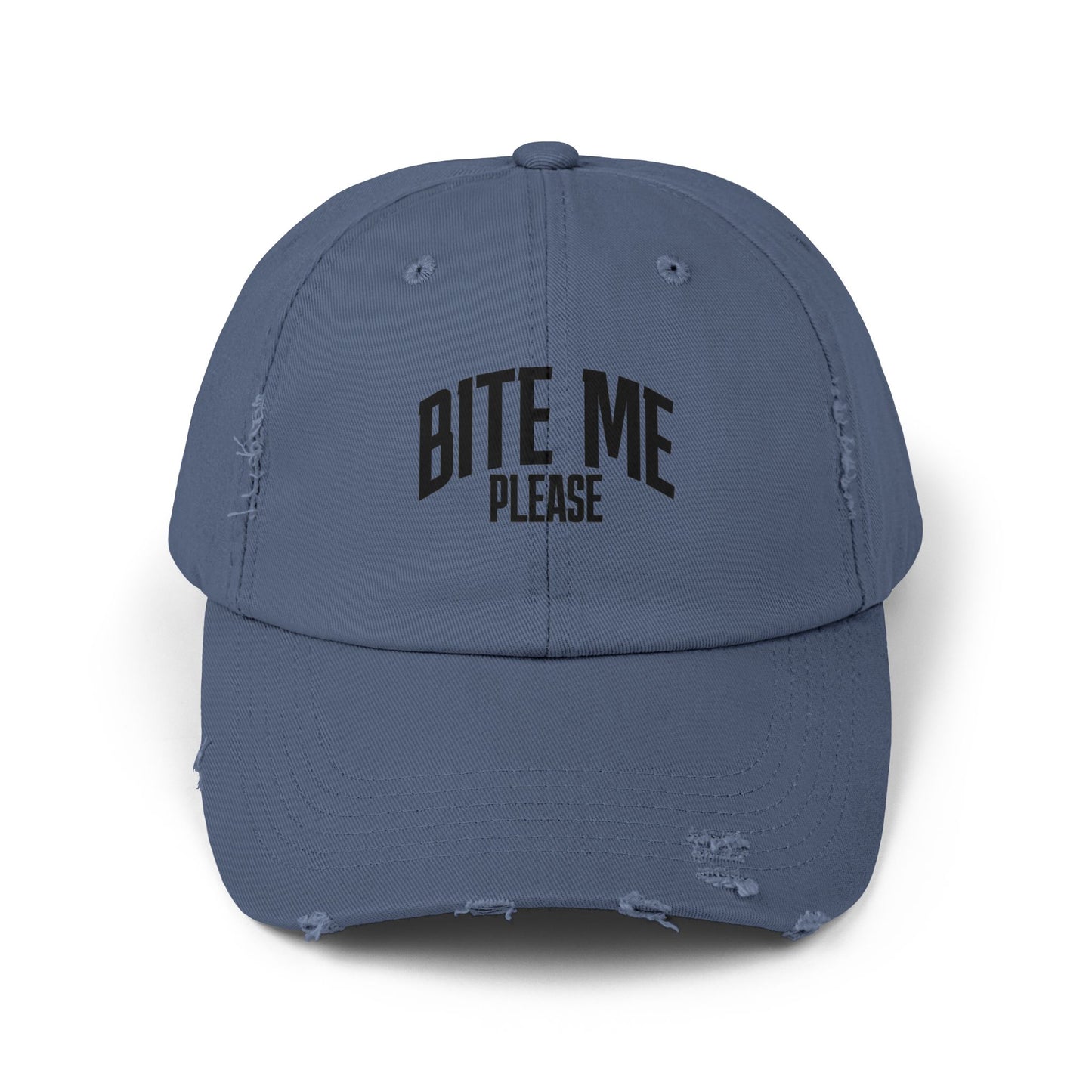 Bite Me Please Distressed Cap | Hat