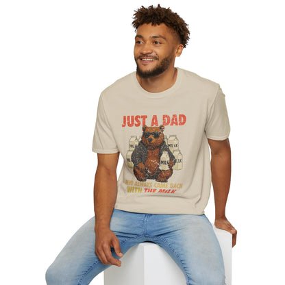 Just A Dad Who Always Came Back With The Milk Grapic Tee Shirt
