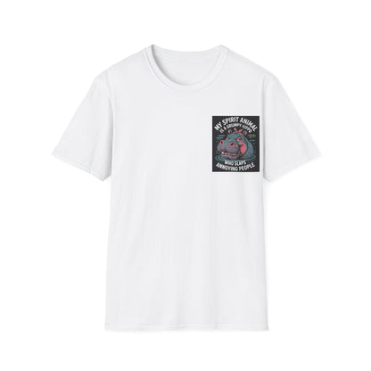 My Spirit Animal Is A Grumpy Hippo Who Slaps Annoying People - Graphic Tee Shirt