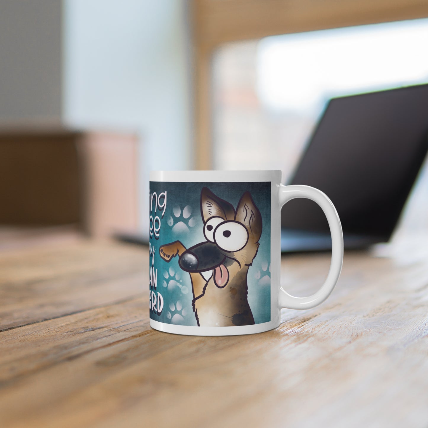 German Shepherd Coffee Mug, Dog Lover Gift, Cute Ceramic Cup for Pet Owners, Morning Coffee with My German Shepherd