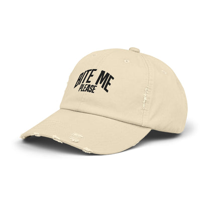 Bite Me Please Distressed Cap | Hat