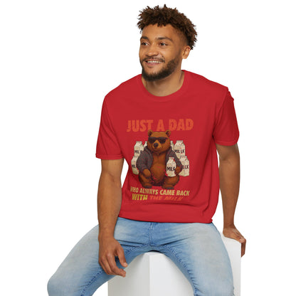 Just A Dad Who Always Came Back With The Milk Grapic Tee Shirt