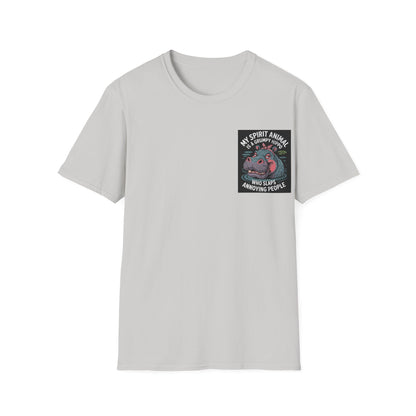 My Spirit Animal Is A Grumpy Hippo Who Slaps Annoying People - Graphic Tee Shirt