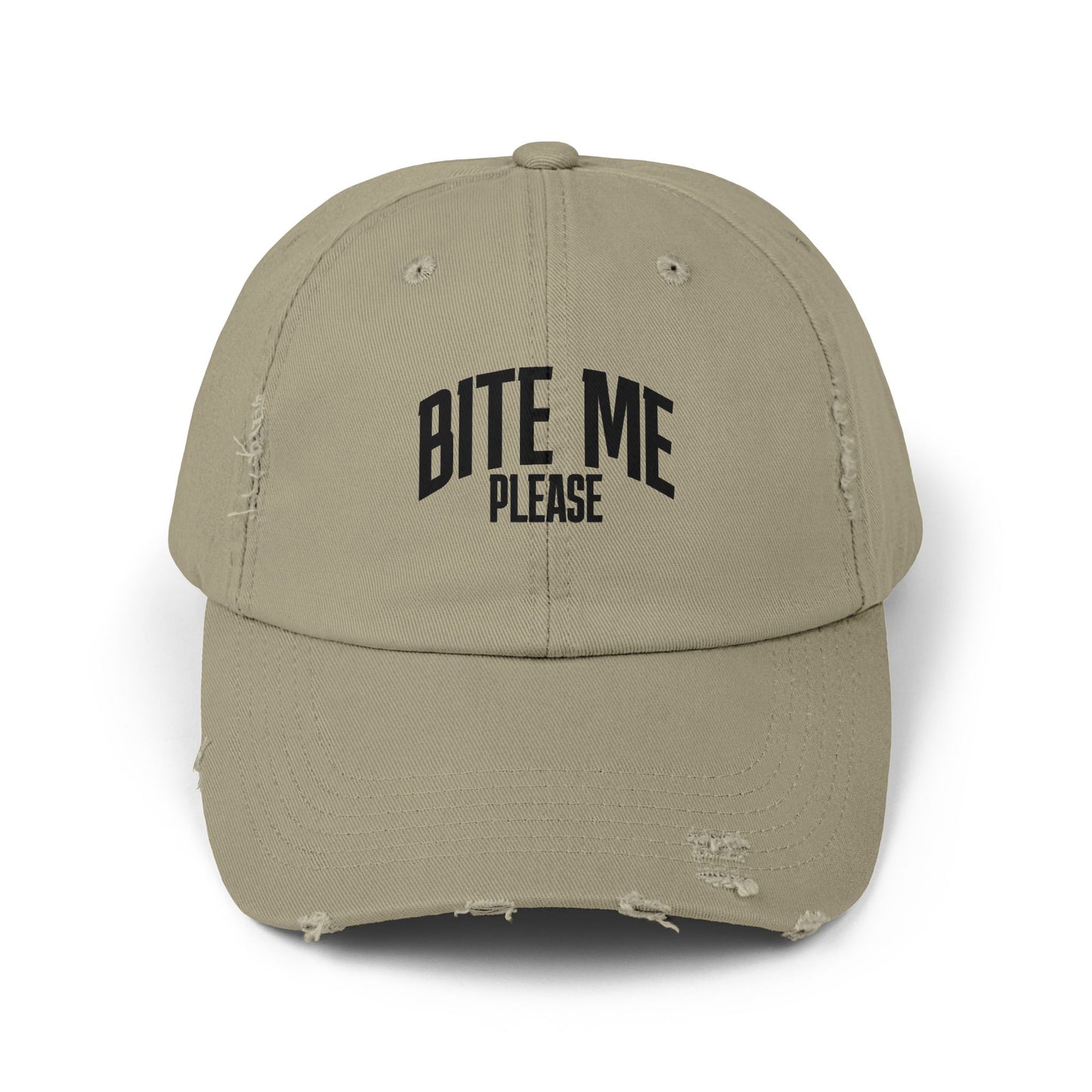 Bite Me Please Distressed Cap | Hat