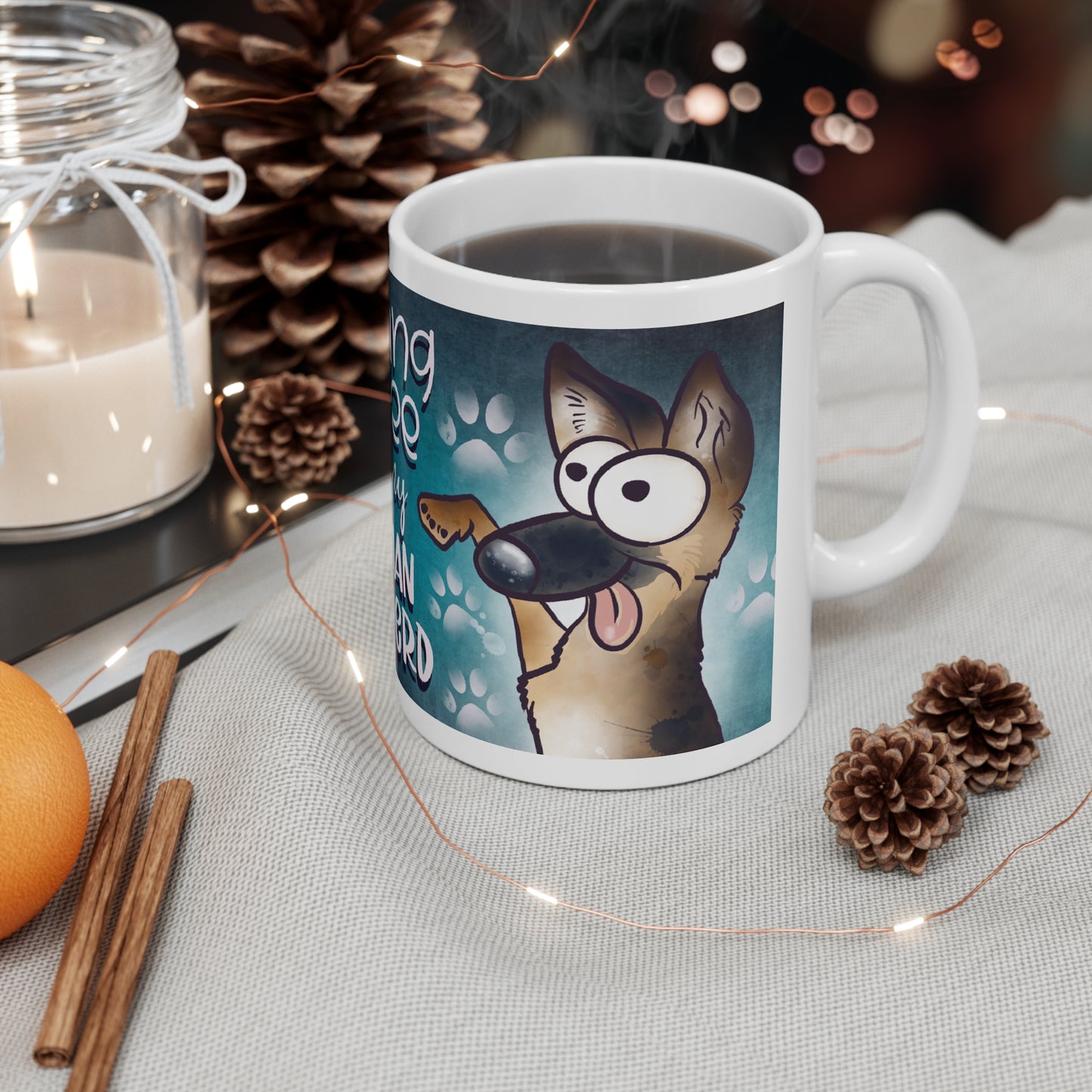 German Shepherd Coffee Mug, Dog Lover Gift, Cute Ceramic Cup for Pet Owners, Morning Coffee with My German Shepherd