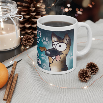 German Shepherd Coffee Mug, Dog Lover Gift, Cute Ceramic Cup for Pet Owners, Morning Coffee with My German Shepherd
