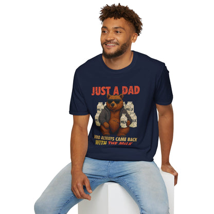 Just A Dad Who Always Came Back With The Milk Grapic Tee Shirt