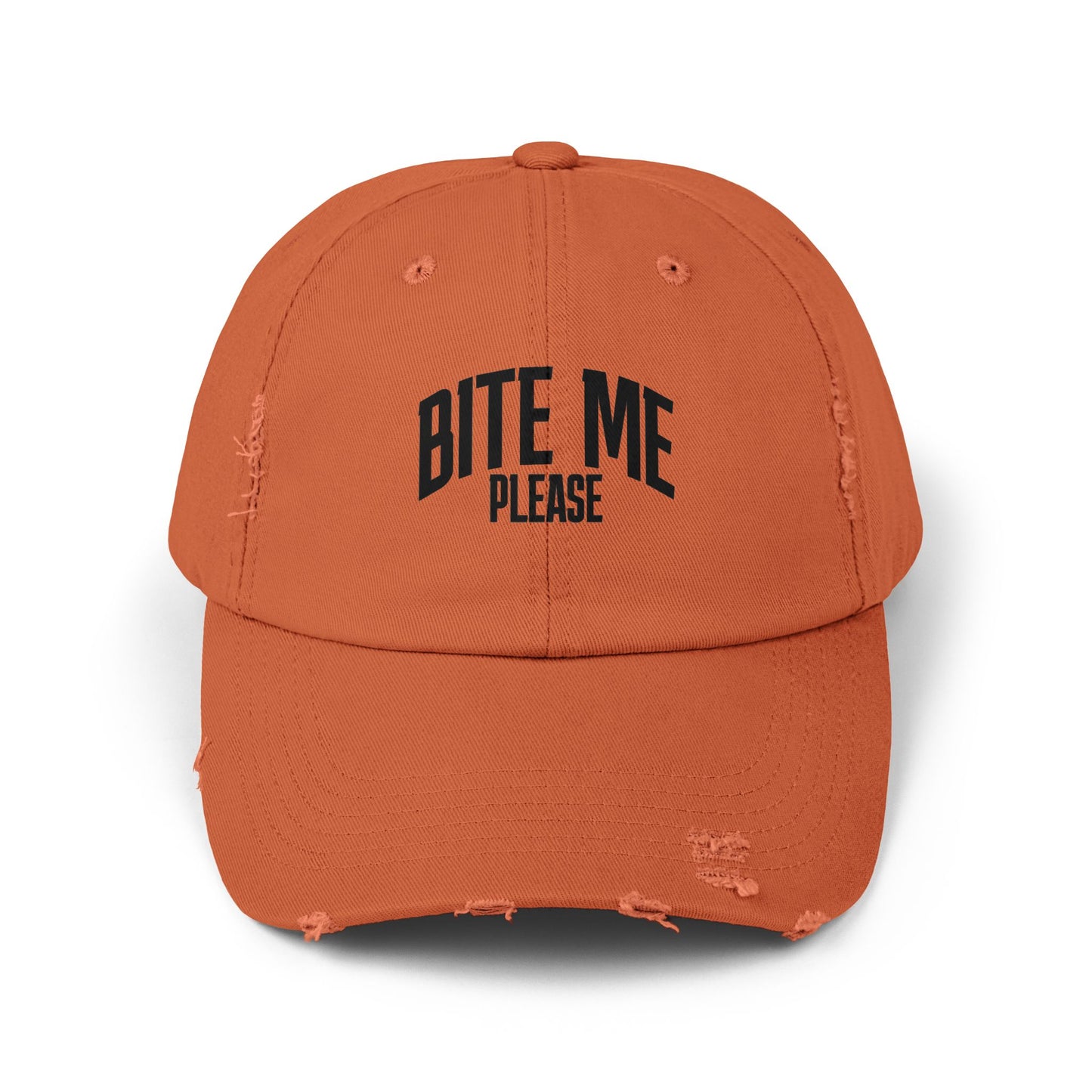 Bite Me Please Distressed Cap | Hat