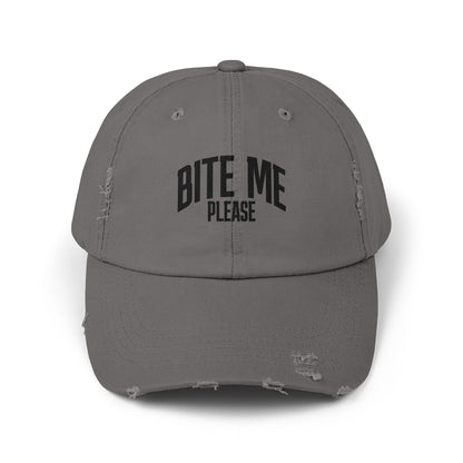 Bite Me Please Distressed Cap | Hat