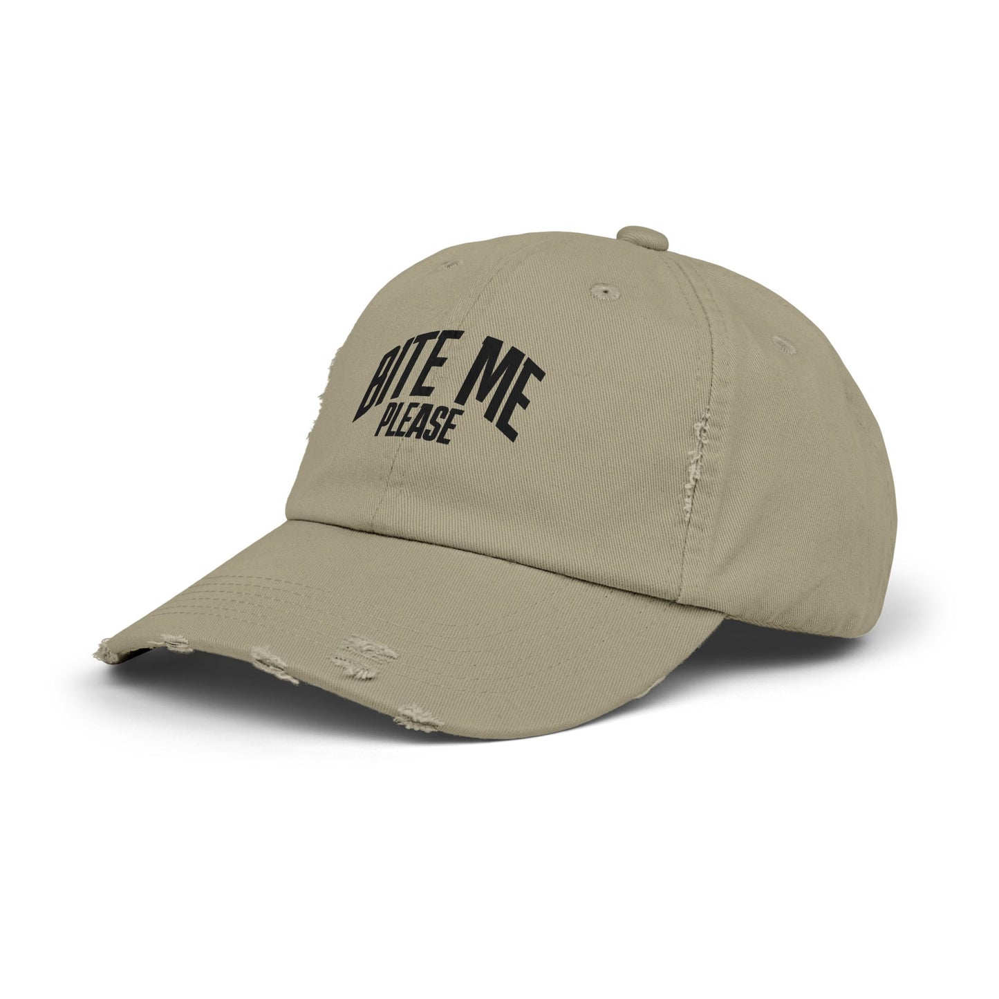 Bite Me Please Distressed Cap | Hat