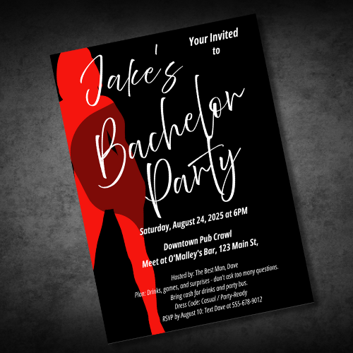 Bachelor Party Invitation